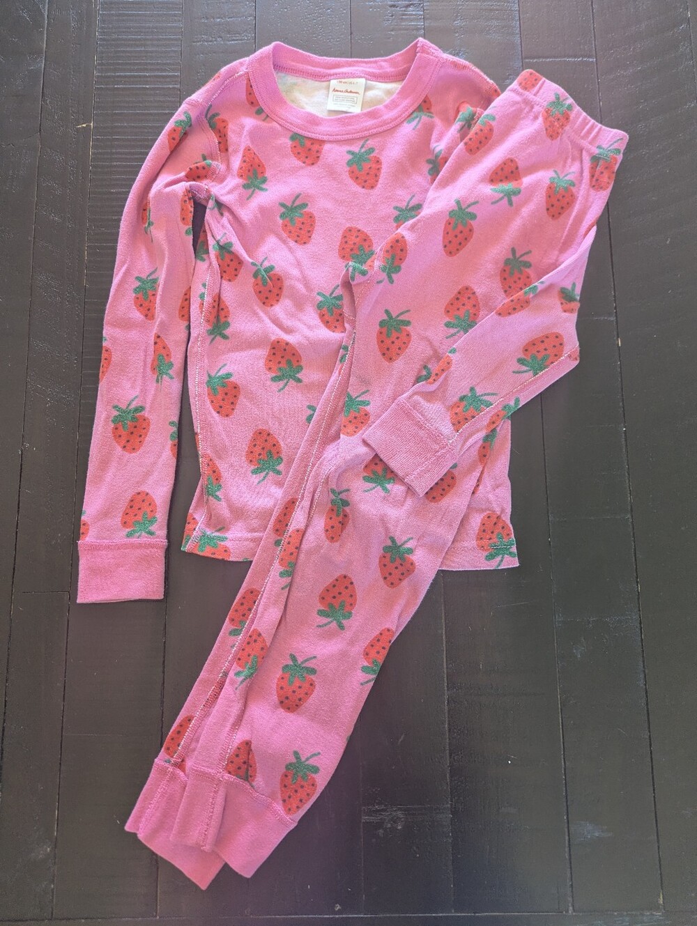 Hanna Andersson Strawberry Print Long John Pajamas